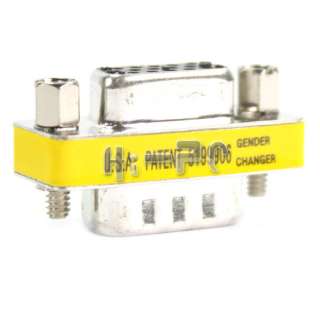 SVGA VGA 15 Pin Male to Female Gender Changer Adapter  