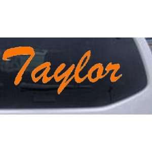  Orange 12in X 4.8in    Taylor Car Window Wall Laptop Decal 