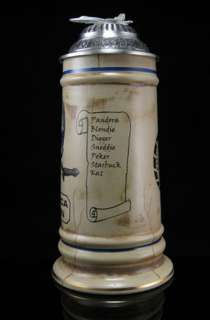 recreated in ceramic and metal stein measures 9 tall 4 75 wide at the 