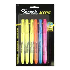  Sharpie Accent Highlighters, Assorted Colors, Fine Point 