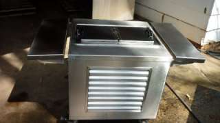 Stainless Steel Cooler w/ Fold Down Shelves Used Portable Festivals 