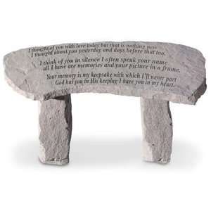 thought of you with love   Stone Garden Bench   