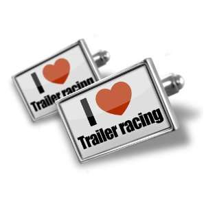  Cufflinks I Love Trailer racing   Hand Made Cuff Links 