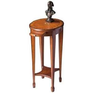  Olive Ash Burl Pull Tray Accent Table