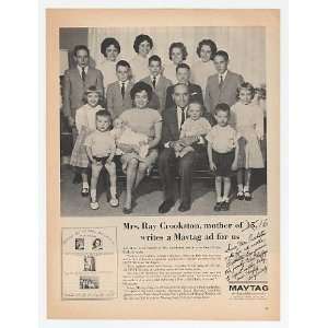  1963 Ray Crookston Family Provo UT Maytag Washer Print Ad 
