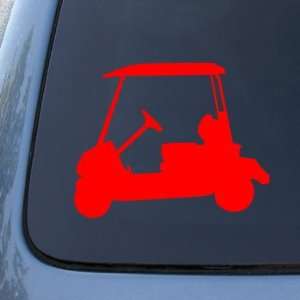 GOLF CART   Golfing   Vinyl Car Decal Sticker #1710  Vinyl Color Red