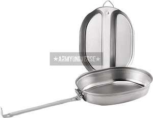 Silver Stainless Steel Military 2 Piece Mess Kit  