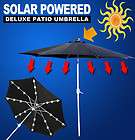 New Deluxe 9 Solar Powered LED Patio Outdoor Umbrella Shade Cover