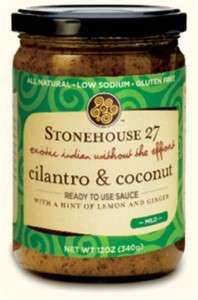 Stonehouse 27 Cilantro & Coconut Indian Cooking Sauce  