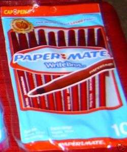 Pkg/10 Papermate Ball Point PENS   RED Med Point  