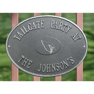 Arizona Cardinals Personalized Pewter and Silver Indoor/Outdoor Plaque