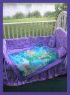 Custom new TINKERBELL and FAIRY FRIENDS lavender Crib Bedding Set 