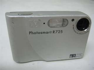 HP PhotoSmart R725 6.2 MP 3X Zoom Digital Camera   Silver AS IS PARTS 