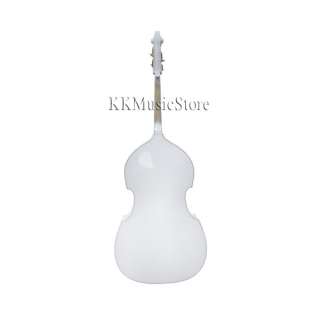 Cecilio Size 3/4 White Acoustic Upright Double Bass +Case+Bow  