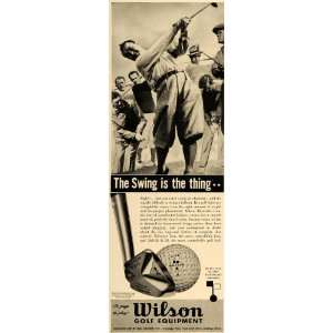  1938 Ad Wilson Sporting Goods Co. Golf Equipment Ball 