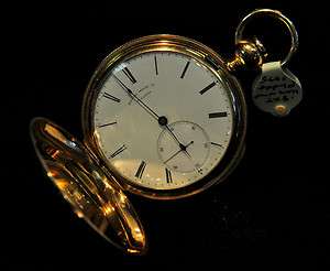 1875 Antique 18K Gold Jeweled Philadelphia Watch Company Pocket watch 