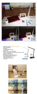 PHILIPS Power LED Eye Care Desk Lamp USB Charger White  