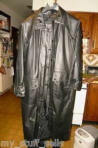   LEATHER JACKET coat MOTORCYCLE duster trench the UNDERTAKER amazing