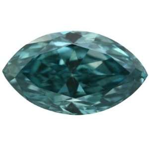  0.39 Ctw Turquoise Blue Marquise Cut Real Loose Diamond Jewelry
