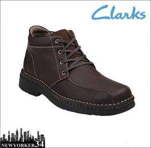 CLARKS OXFORDS BROWN LEATHER MEN SHOES 72183 8M NWB  