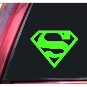  Superman Vinyl Decal Sticker   Lime Green Automotive