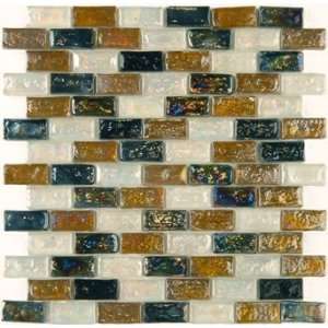 Avons series brick style glass mosaic color Tiber   GLMMX13 Sample