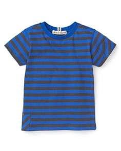 Pearls & Popcorn Infant Boys Striped Patch Tee   Sizes 12 36 Months