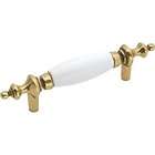 Belwith P64 W Whte Porcelain CABINET HANDLE Drawer PULL