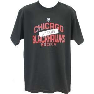  Men`s Chicago Blackhawks Basic Black J Toews T shirt 
