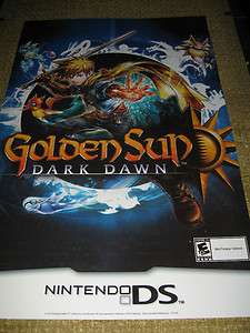 Nintendo DS Golden Sun Dark Dawn    Cling Poster Sticker Display for 