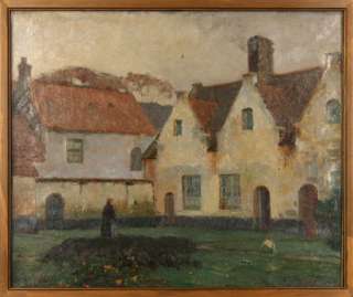 ANTIQUE OIL PAINTING FAMOUS CHICAGO TAOS ARTIST VICTOR HIGGINS 