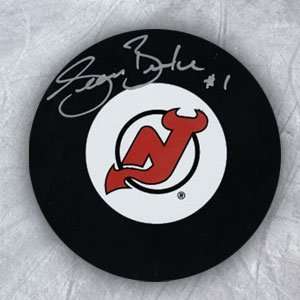  SEAN BURKE New Jersey Devils SIGNED Hockey Puck Sports 