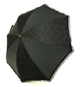 Black Lace Designer Rain Umbrella Brand New  