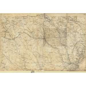  1865 Map of part of Georgia and South Carolina