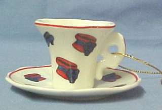 Red Hat Mini Tea Cup Teacup Society Lady Ornament RH1  