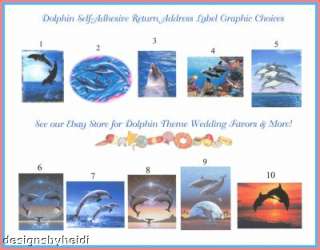Beach/Hawaiian/Dolphin Return Address Labels Favors  