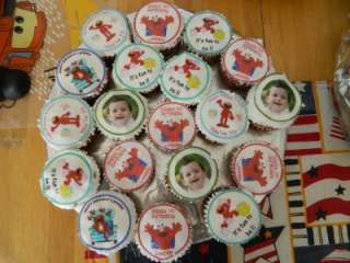 Sesame Street Elmo Edible cookie cupcake tops birthday party 