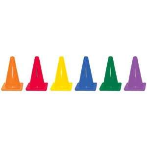  6 Colored Game Cones   Set of 6