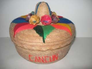 Vintage Sombrero Palm Tortilla Warmer Handmade in Mexico  