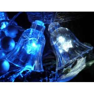  TREE TRADE Blue & White Bell LED String Lights; LED Christmas Lights 