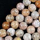 8mm Blossom Agate Round Loose Bead 15.5 LS0565