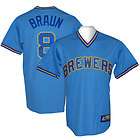 brewers ryan braun coop throwback jersey xxl one day shipping