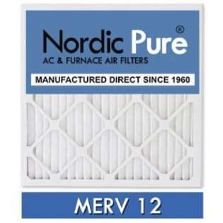 Nordic Pure 16x20x2M12 3 MERV 12 Pleated Air Condition Furnace Filter 