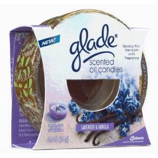  Glade Scented Oil Candle, Decorative Glass Holder, Clean 