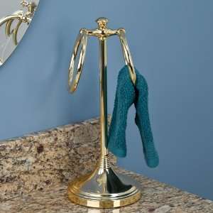  Smithfield Countertop Towel Ring   Polished Brass