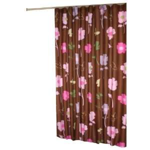   Style Lindsay Shower Curtain , Brown With Pink Flowers