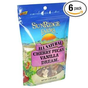 Sunridge Farms Cherry Pecan Vanilla Dream, 8 Ounce Bags (Pack of 6 