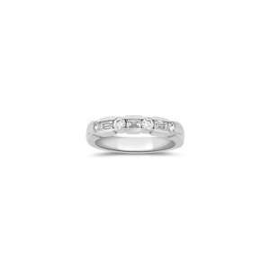 Wedding Band   0.60 Cts Baguette & Round Diamond Wedding Band in 18K 