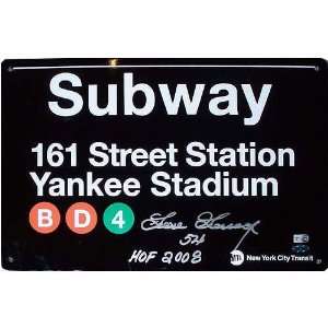   Gossage Autographed Yankee Stadium Subway Sign