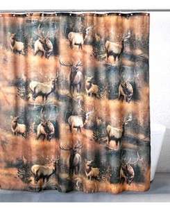Elk Meadow Wildlife Bathroom Shower Curtain  